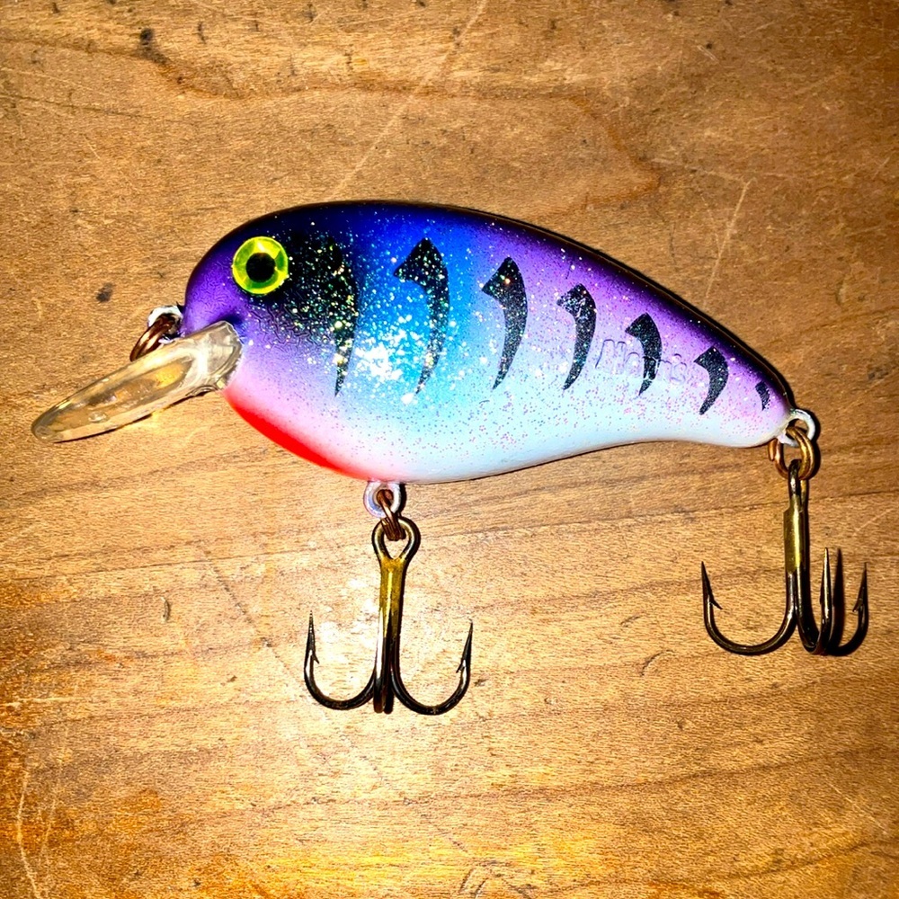 Vintage Manns Loudmouth II fishing lure /  Hooks